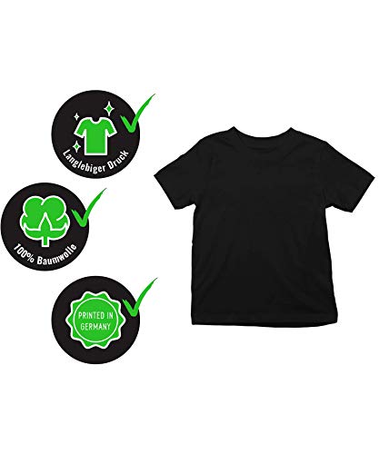 Camiseta para niños y niñas Uniforme 26 - Balón de fútbol (capacidad: 26 cm), color negro 116 cm
