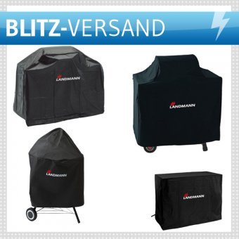 CAMPINGAZ Barbacoa a Gas Piedra Lava Texas Re.Volution S, con 2 quemadores de Gas compactos, Quemador Lateral, 8,2 kW, mesas Laterales y Carro de Acero + Landmann 0276 Funda para barbacoas