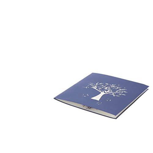 Cardology - Tarjeta 3D con diseño de flor de cerezo japonés, diseño de flor de cerezo para el día de la madre, cumpleaños, tarjetas de agradecimiento, 15 x 15 cm
