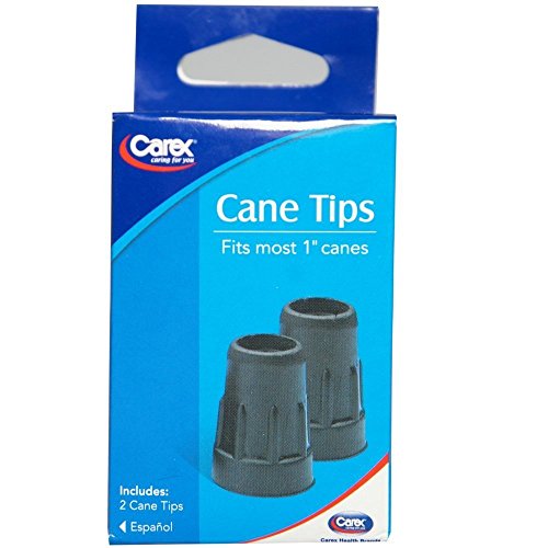 Carex Health Brands A720 - Juego de puntas de caña (1 par), color negro