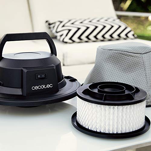 Cecotec Aspirador de Cenizas Conga PowerAsh 1200 Steel. Gran Potencia, Ultrarresistente, Apto para Cenizas, Carbón y Serrín, 1200 W, Depósito de Acero INOX. y 20 L, Boquilla y Manguera metálicas,