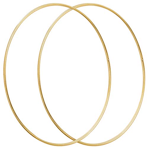 Celyoce Juego de 2 Aros de Aros de Metal Grande de 50 cm para Hacer Corona de Boda Decoración, Bricolaje Atrapasueños y Manualidades