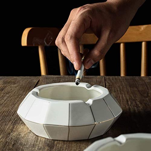 Cerámica Cenicero Estilo Nórdico Luz Creativa Inicio Sala De Estar Mesa De Decoración De Escritorio Polígono Accesorios De Cigarrillos
