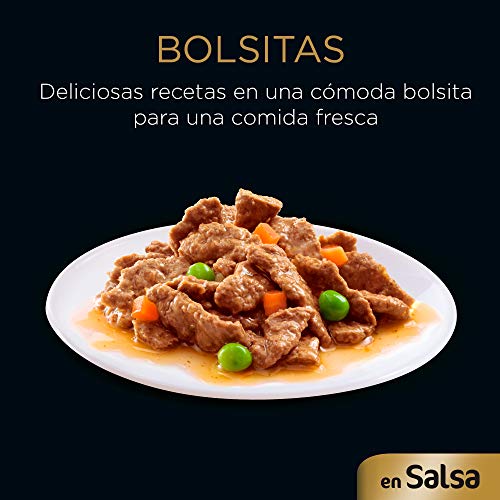 Cesar Bolsitas de Comida Húmeda para Perros en Salsa, Sabor Pollo y Verdura (Pack de 24 x 100g)