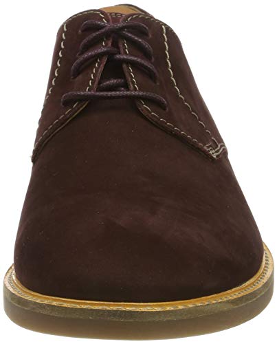 Clarks Atticus Lace, Zapatos de Cordones Derby para Hombre, Braun Burgundy Nubuck Burgundy Nubuck, 42 EU