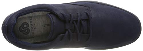 Clarks Tunsil Lane, Zapatos de Cordones Derby para Hombre, Azul Marino, 43 EU