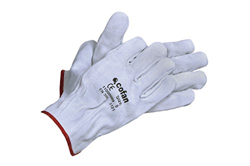 Cofan 11000099-10 Guantes de piel, Gris, T-10