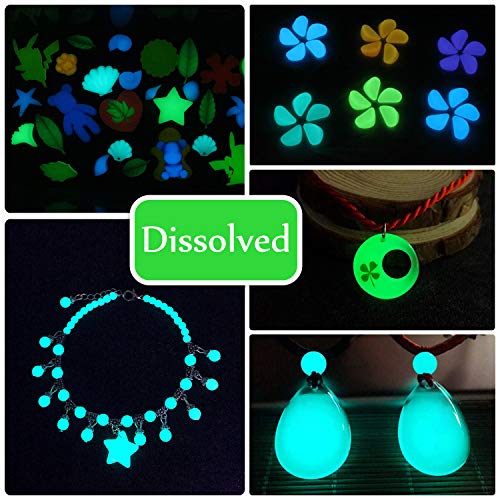 Colorante Resina Epoxi UV Fluorescente - Pigmento Líquido de Resina Epoxi Transparente Luminosa para Resina UV, Fabricación de Joyas - Tinte Resina Epoxi para Pintura, Manualidades - 10 ml Cada Uno