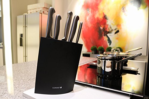 Coninx Viro Bloque para Cuchillos Negro - 18.5 x 25.5 cm - Taco sin cuchillos - 5 años de garantía