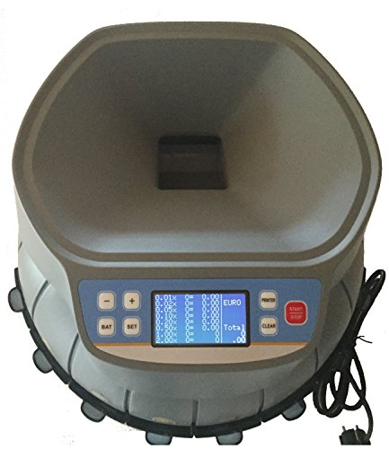 Contador de monedas Euro clasificadora eléctrica münzsortierter Contador de dinero con impresora