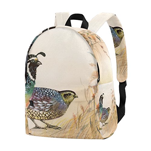 COOSUN Common Quails Mochila de viaje ligera para niñas, mujeres, niños, adolescentes