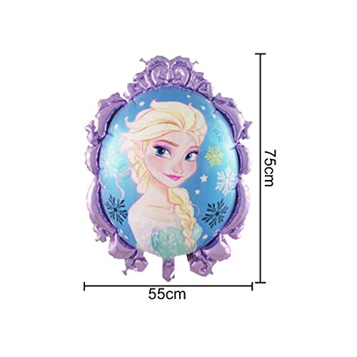 Copo de nieve Decoraciones para fiesta de cumpleaños WENTS 10PCS Frozen Party Decoración de cumpleaños Globos Globo de papel de aluminio Globo de aire Decoración de cumpleaños para niños