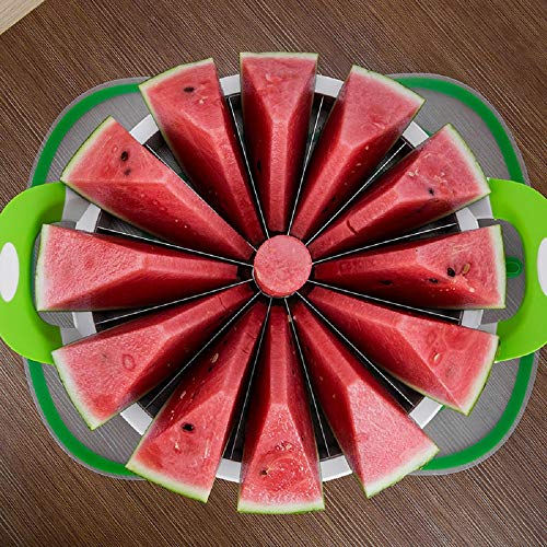 Cortador de sandía de acero inoxidable 15.7 grande, cortador de melón, cortador de melón, cortador de melón, servidor para el hogar