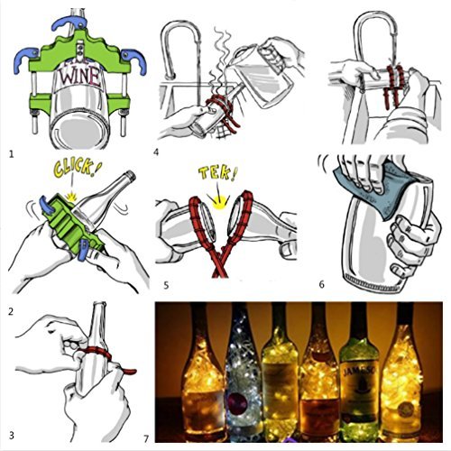 Cortador durable de botellas de cristal cortador de vidrio máquina de corte de la botella de cerveza del vino fácil de crear arte funcional, mientras que el reciclaje de botellas y tarros de vidrio