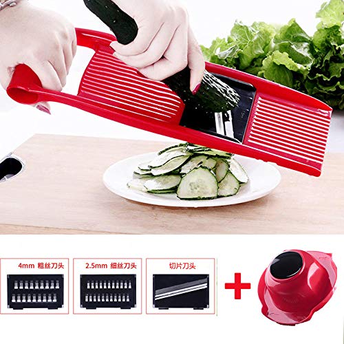 Cortadora de verduras Verduras en rodajas eficientes y rápidas para uso doméstico: rojo estándar mandolina oxo mandolina profesional