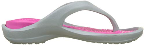 Crocs Athens, Chanclas Unisex Adulto, Gris (Light Grey/Candy Pink 0fs), 37/38 EU