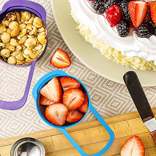 Cuchara de medición de volumen de cocina, juego de cucharas medidoras coloridas y de medición de ingredientes secos y líquidos, perfecto para respaldar y cocinar, 6 unidades