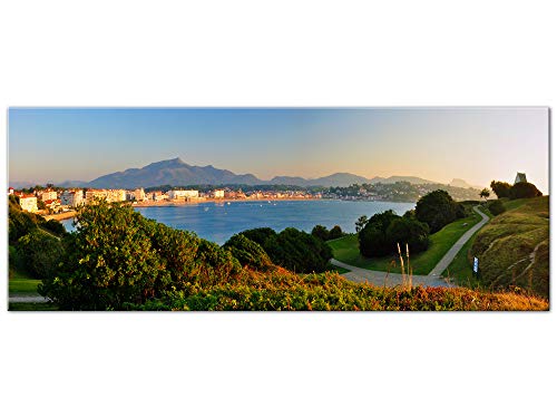 Declina - Cuadro Decorativo de Pared para salón, Lienzo Impreso, Cuadro Decorativo, Cuadro de Fotos panorámico San Jean de luz 80 x 30 cm, Lona, 150x60 cm