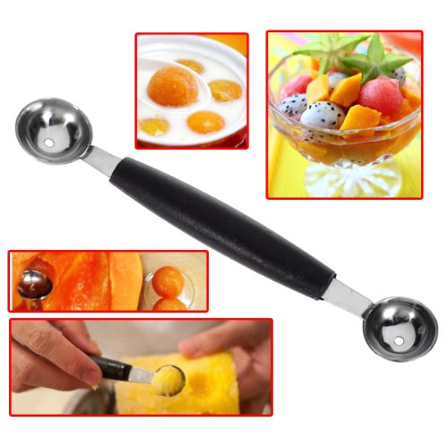 Desconocido Doble End Tubo melón Baller Pala Cuchara Frutas