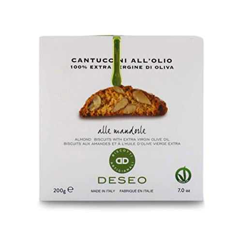 Deseo Galletas de Aceite de Oliva con almendras, Catuccini Toscani sin Huevo - Lote de 3 x 200gr