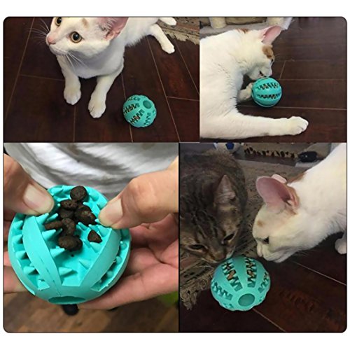 Dewel 2pcs Pelota Perros Maticar Mascotas Pet Ball Juguetes para Mascotas Elasticidad Diente Bola de Limpieza