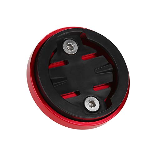 Dioche Tapa del vástago de la computadora, Tapa del vástago de la Bicicleta Tapa Superior del vástago de la Bicicleta Soporte del cronómetro del Ordenador para Garmin/Bryton/Cateye(Rojo)