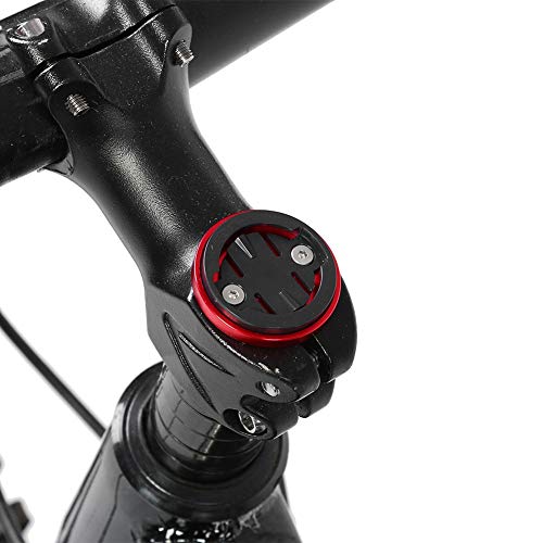 Dioche Tapa del vástago de la computadora, Tapa del vástago de la Bicicleta Tapa Superior del vástago de la Bicicleta Soporte del cronómetro del Ordenador para Garmin/Bryton/Cateye(Rojo)