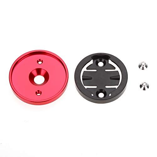Dioche Tapa del vástago de la computadora, Tapa del vástago de la Bicicleta Tapa Superior del vástago de la Bicicleta Soporte del cronómetro del Ordenador para Garmin/Bryton/Cateye(Rojo)