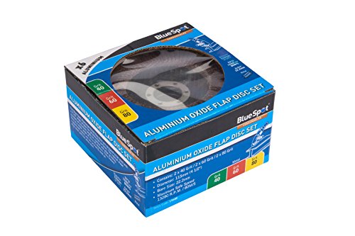 Discos de láminas de aluminio negras (juego de 6), 2 x 40/2 x 60/2 x 80 de la marca Blue Spot, modelo 19688