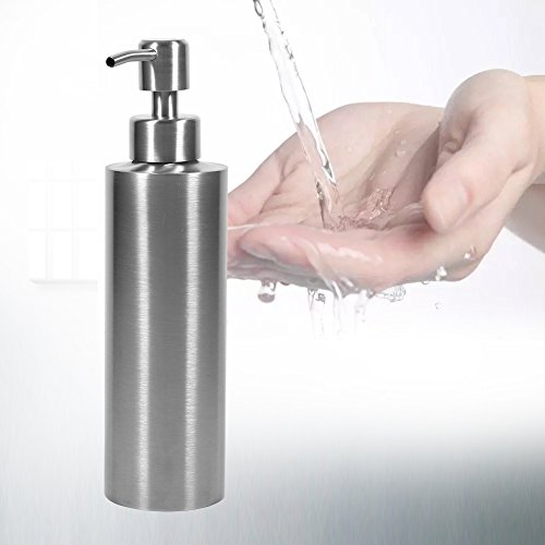 Dispensador de la loción de la encimera del dispensador de la bomba del jabón líquido del acero inoxidable 350ml para el envase del jabón de la caja del champú de la cocina o del cuarto de baño