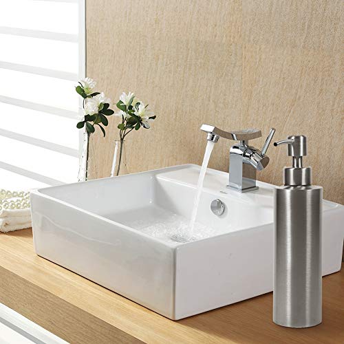 Dispensador de la loción de la encimera del dispensador de la bomba del jabón líquido del acero inoxidable 350ml para el envase del jabón de la caja del champú de la cocina o del cuarto de baño