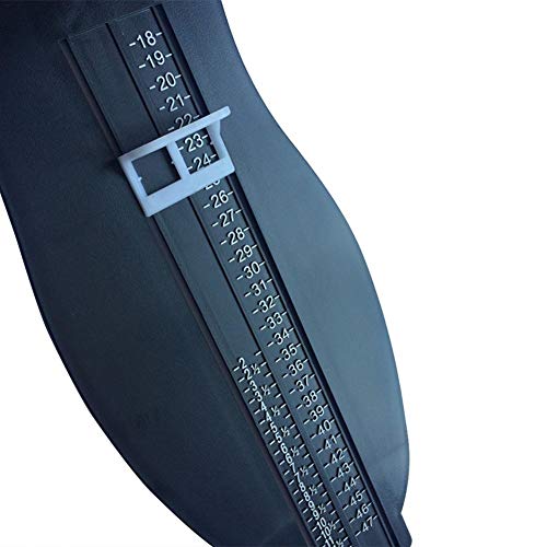 Dispositivo de medición de pie Banane, medidor de ancho de pie, medidor de tamaño de zapato, herramienta de medición de tamaño de zapatos para adultos y niños – Se ajusta a 2-12 yardas negro negro