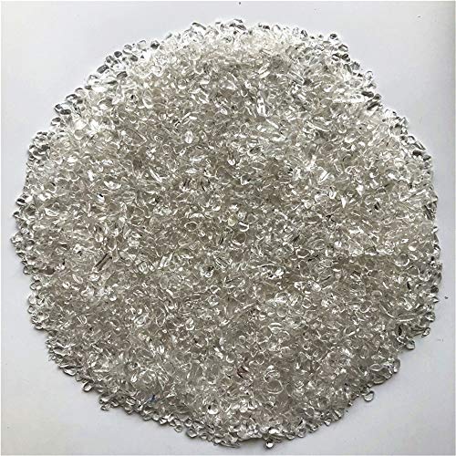 DIYARTS Pulido Piedra Triturada de Cristal Blanco Natural Piedra de Desmagnetización de Cristal Natural Piedra Triturada Fina Adecuado para la Fabricación Joyas Decoración de la Pecera (500g 2-4mm)