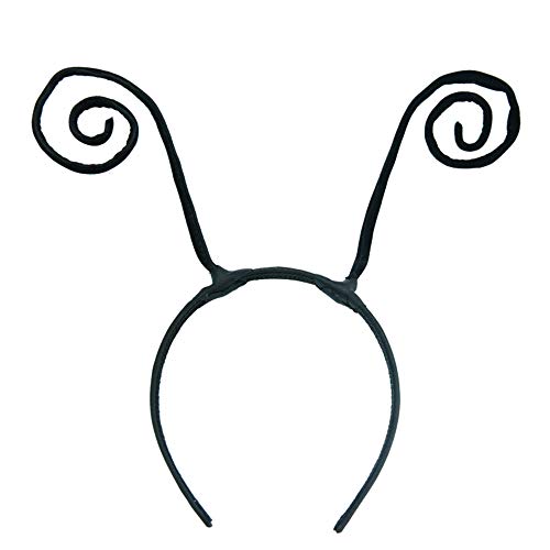 Dorical Diadema Creativo Divertido Extraño Lindo Negro Antena Antena Aro Cabeza Aro Personalidad Casco