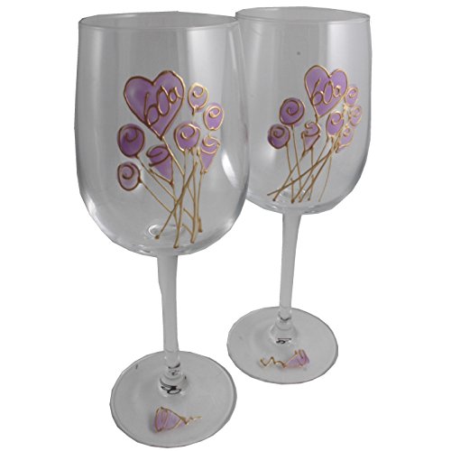 Dreamair Un par de Copas de Vino Feliz Aniversario 60 Años (Flwer) (Wine)
