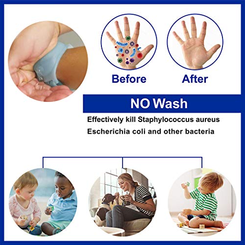 Earleye0 Dispensador de Mano para Niños Adultos Pulsera Dispensador de Jabón para Correa Portátiles Silicona Ajustable al Aire Libre Apriete el cinturón