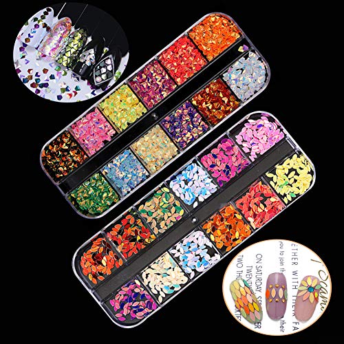 Ebanku 10 Cajas Piedras para Uñas decoración, Colorido Kit de Diamantes de Imitación de Uñas Adornos Cristales Rhinestones Diamonds Beads con 1 Pinzas y 1 Bolígrafos de Cera para Arte de Uñas Gel