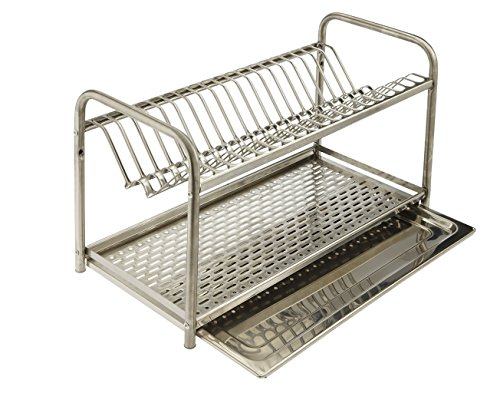 ELLETIPI i813 CB – Escurreplatos de Apoyo o de Pared, 41 cm, Acero Inoxidable