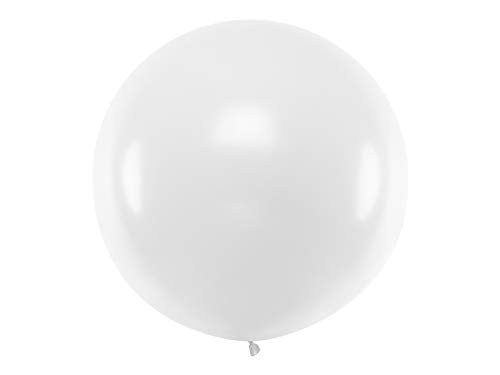 emozionarsi – Balón gigante diámetro 1 metro blanco Pastel Redondo White 1 pieza Jumbo Balloons 1 Meter 1 PC Aire Helio Party Fiesta Boda
