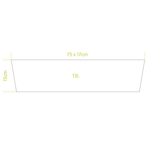 Emsa 959751200 Balcone - Jardinera (75 cm), color blanco