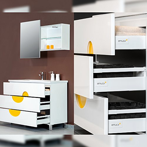 EMUCA - Kit de cajón para Cocina o baño con guias de extracción Total y Cierre Suave, Altura 141mm y Profundidad 450mm, Gris