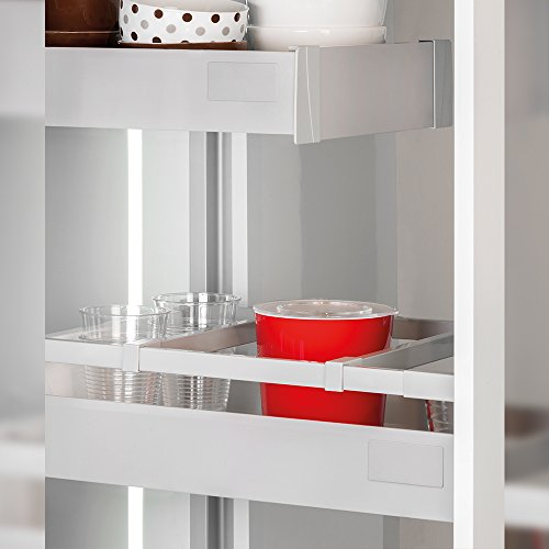 EMUCA - Kit de cajón para Cocina o baño con guias de extracción Total y Cierre Suave, Altura 141mm y Profundidad 450mm, Gris