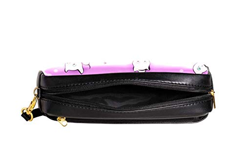 Estuche para lápices de gatitos blancos, gran capacidad para lápices y bolígrafos, bolsa para escuela secundaria, oficina, colegio, papelería con cremallera