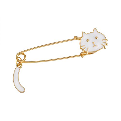 FGHOMEYWXC 1 Broche Creativo Lindo Gatito Pin-Gato Blanco