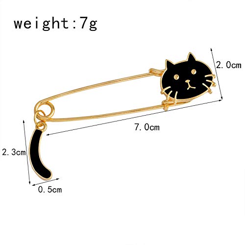 FGHOMEYWXC 1 Broche Creativo Lindo Gatito Pin-Gato Blanco