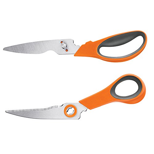 Fiskars 510041 - 1001 - Tijeras de cocina - Tijeras de cocina (universal, naranja, acero inoxidable)