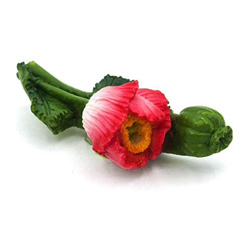 Flor Flora Opio Amapola Semilla de pan Amapola Papaver somniferum Pintado a mano de cerámica Resina Imán de recuerdo Decoración Amor Cocina Árbol Naturaleza Refrigerador Corazón Rosa