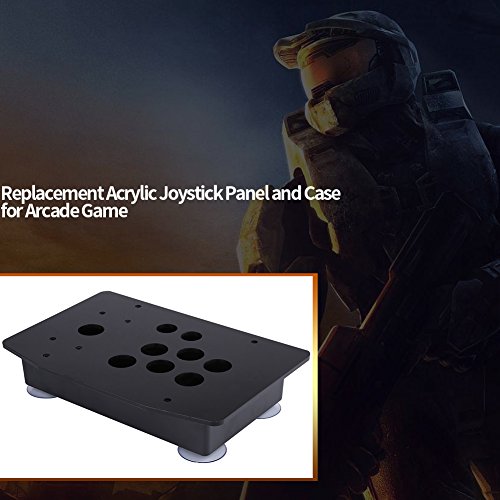 FTVOGUE Reemplazo de Kits de Bricolaje de Paneles Y Estuches de AcríLico Negro para Juego de Arcade con Tornillos Y Ventosas