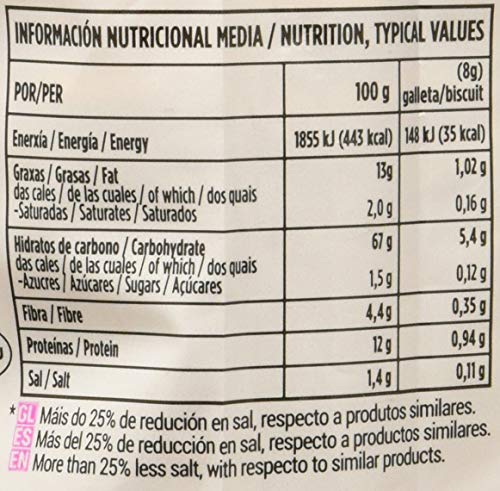 Galleta Marinera Bio con Semillas de Chía y Aceite de Oliva Extra Virgen . Sin azúcares añadidos.
