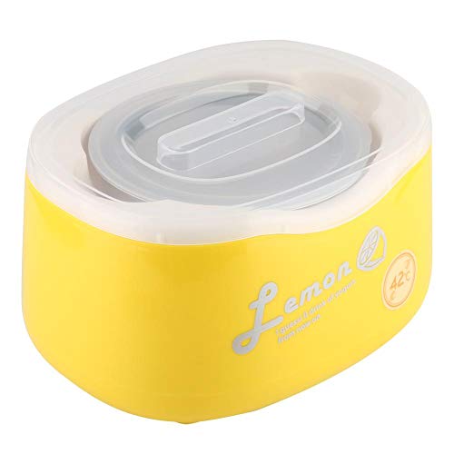Garosa Mini Máquina de Yogur Automática de Acero Inoxidable Máquina de Yogur Casera Eléctrica 2l Gran Capacidad Contenedor de Yogur Enchufe de LA UE(Yellow)